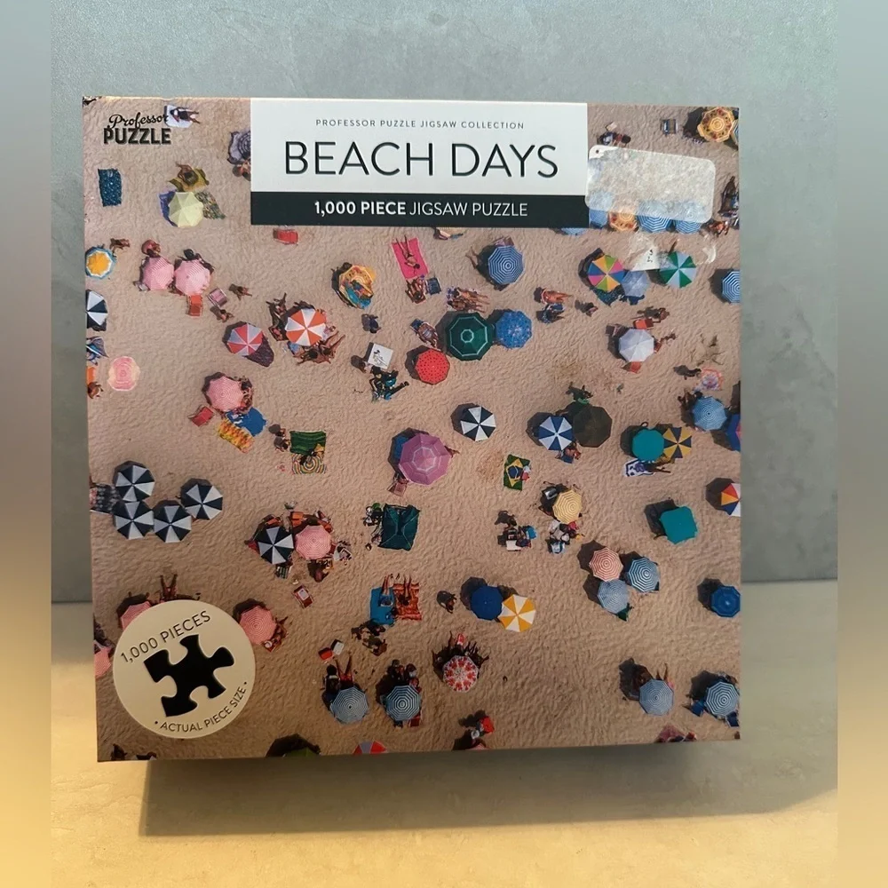 Beach Day Professor Puzzle Jigsaw Collection 1000 Piece Puzzle + Poster